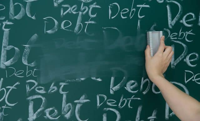 Wiping away debt